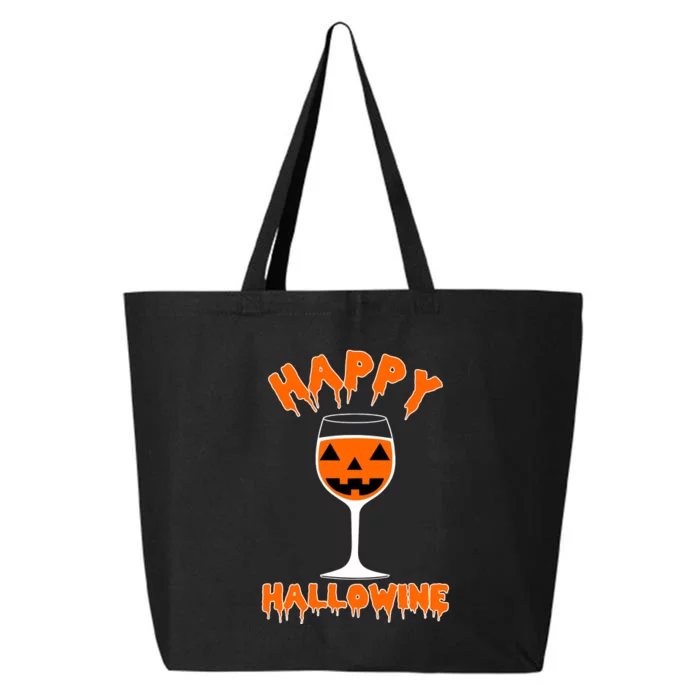 Happy Hallowine Funny Halloween Wine 25L Jumbo Tote