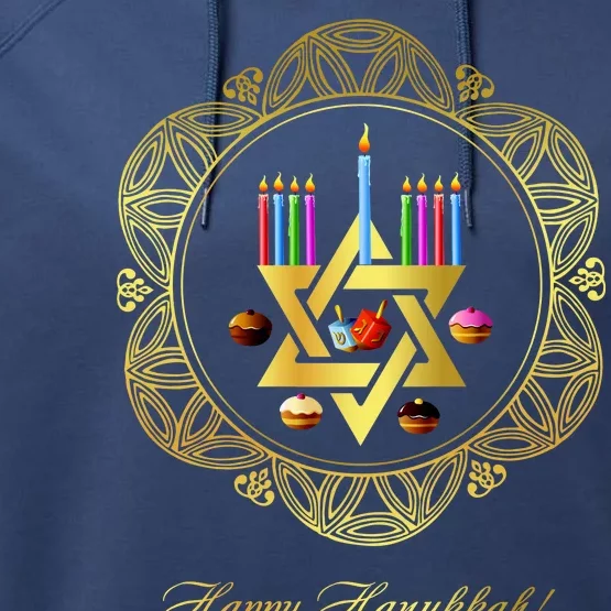 Happy Hanukkah Performance Fleece Hoodie