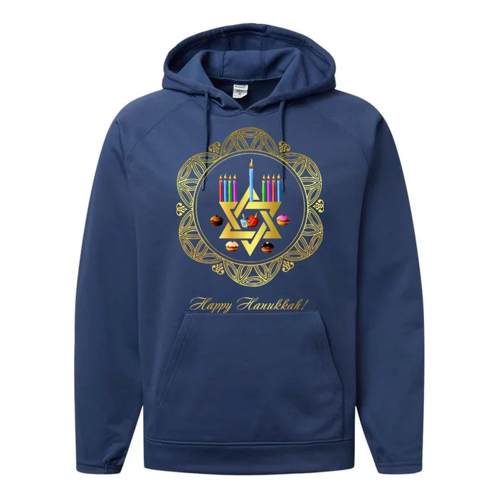 Happy Hanukkah Performance Fleece Hoodie