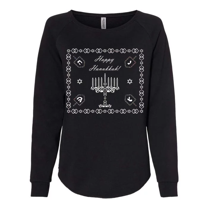 Happy Hanukkah Dreidel Jewish Star of David Womens California Wash Sweatshirt