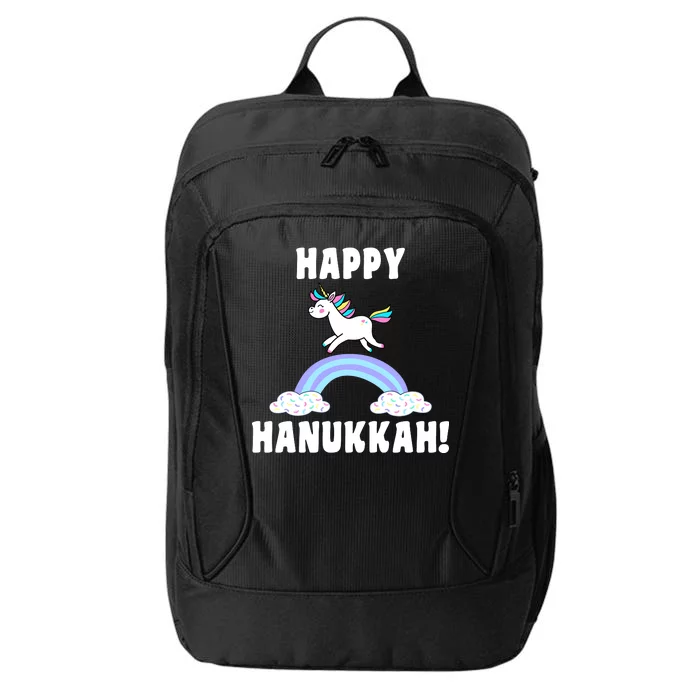 Happy Hanukkah Magic Unicorn City Backpack