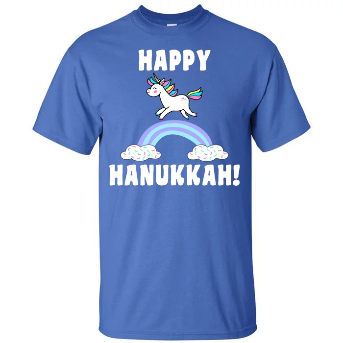 Happy Hanukkah Magic Unicorn Tall T-Shirt