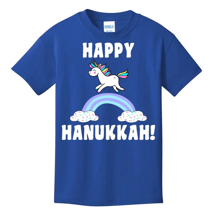 Happy Hanukkah Magic Unicorn Kids T-Shirt