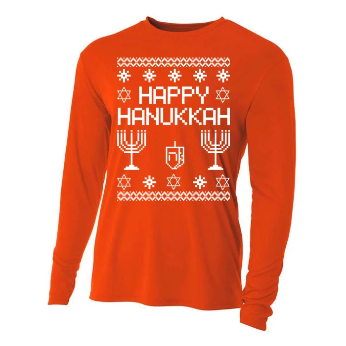 Happy Hanukkah Ugly Cooling Performance Long Sleeve Crew