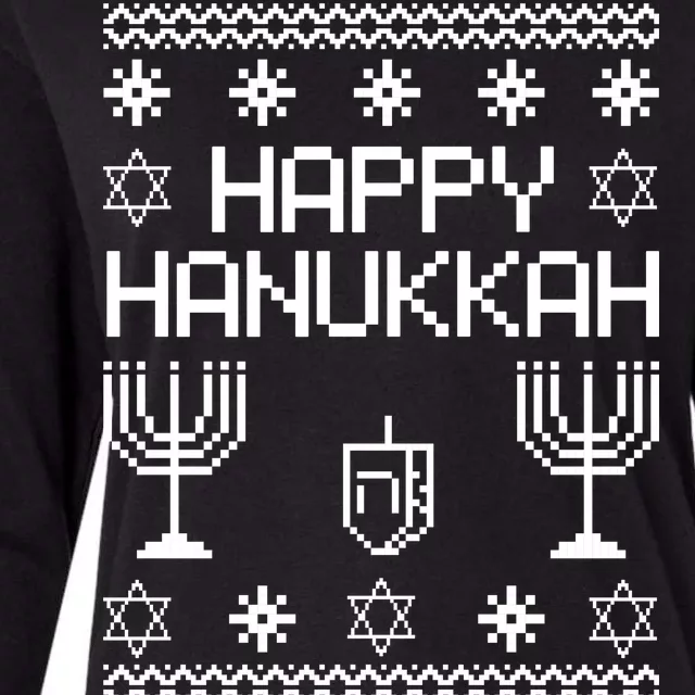 Happy Hanukkah Ugly Womens Cotton Relaxed Long Sleeve T-Shirt