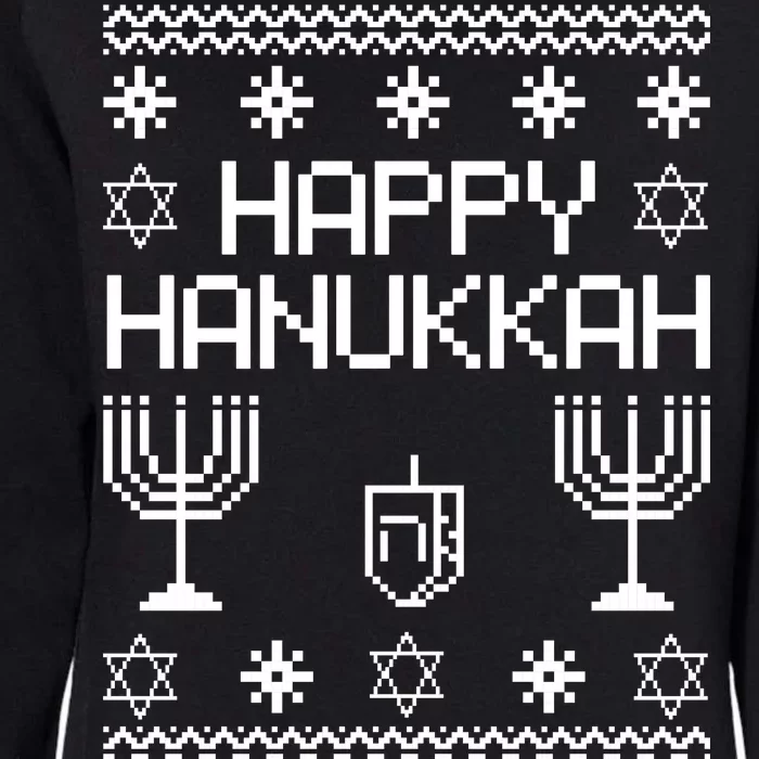 Happy Hanukkah Ugly Womens California Wash Sweatshirt