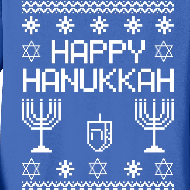 Happy Hanukkah Ugly Kids Long Sleeve Shirt