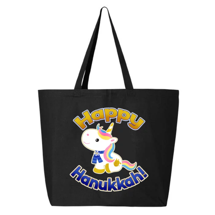 Happy Hanukkah Unicorn 25L Jumbo Tote