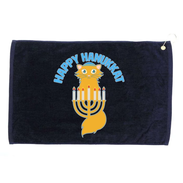 Happy Hanukkat Hanukkah Jewish Cat Grommeted Golf Towel