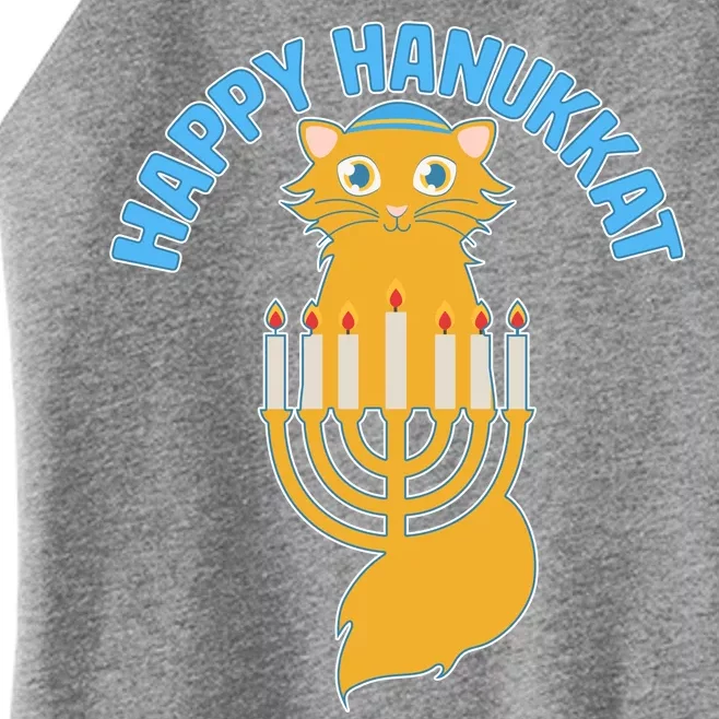 Happy Hanukkat Hanukkah Jewish Cat Women’s Perfect Tri Rocker Tank