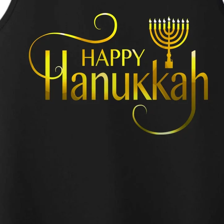 Happy Haunkkah Menorah Logo Performance Tank