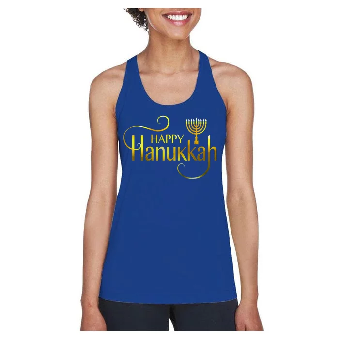 Happy Haunkkah Menorah Logo Women's Racerback Tank