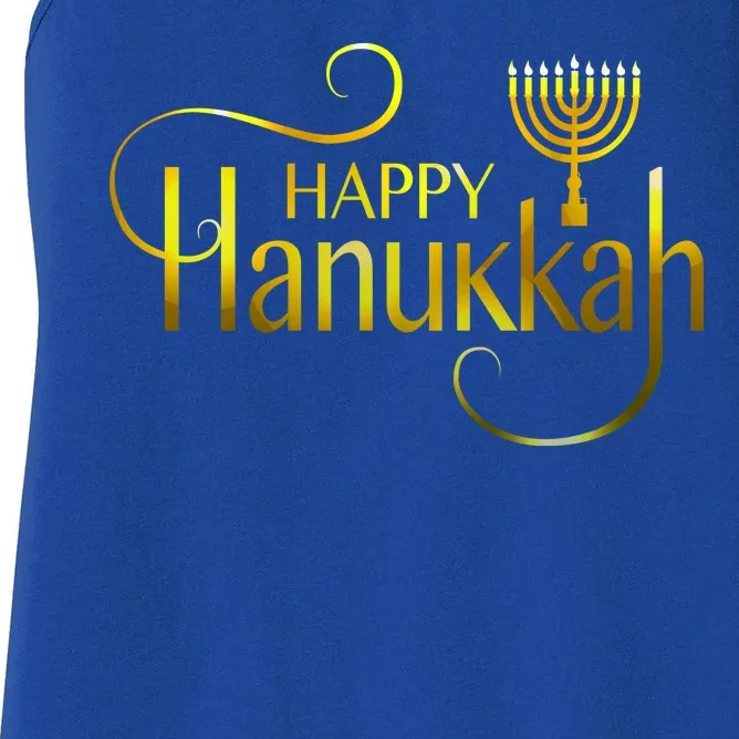 Happy Haunkkah Menorah Logo Women's Racerback Tank