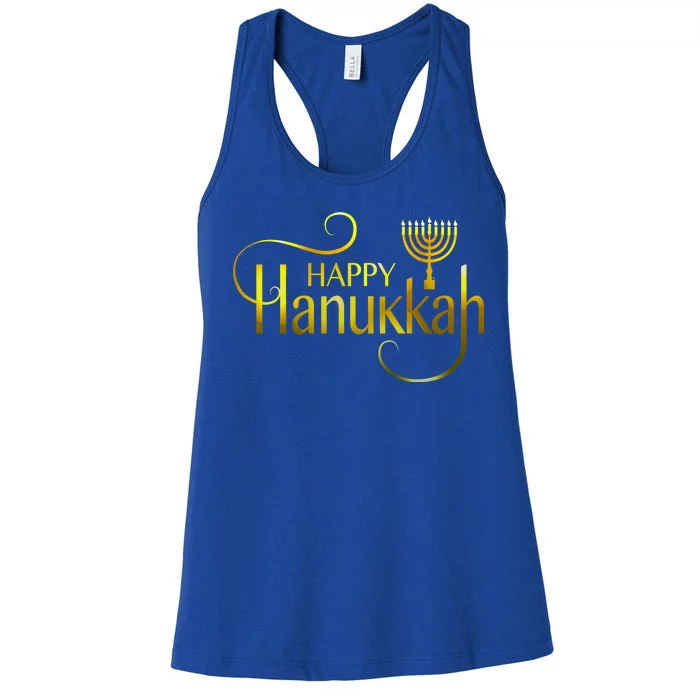 Happy Haunkkah Menorah Logo Women's Racerback Tank