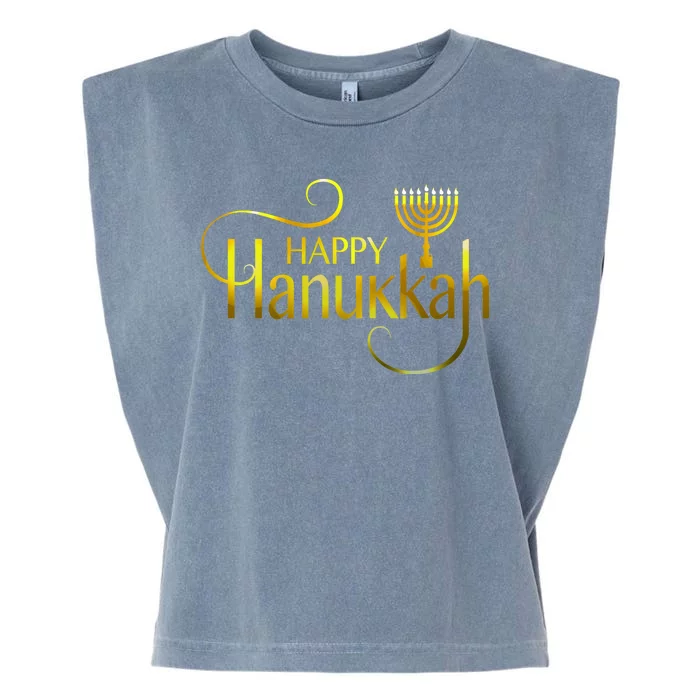 Happy Haunkkah Menorah Logo Garment-Dyed Women's Muscle Tee