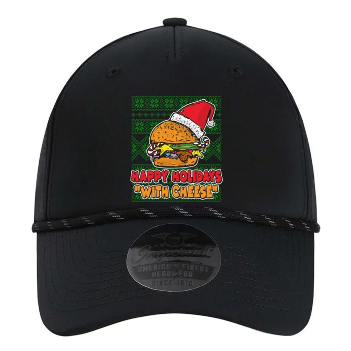 Happy Holidays With Cheese Ugly Christmas Sweater Performance The Dyno Cap