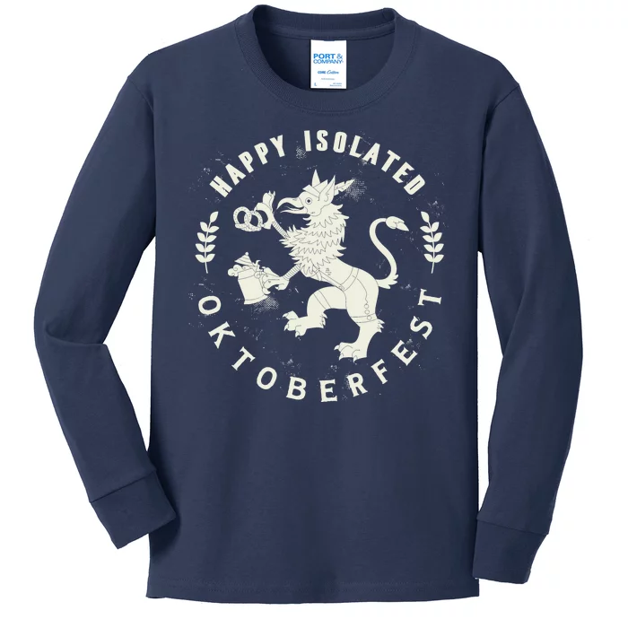 Happy Isolated Oktoberfest Kids Long Sleeve Shirt