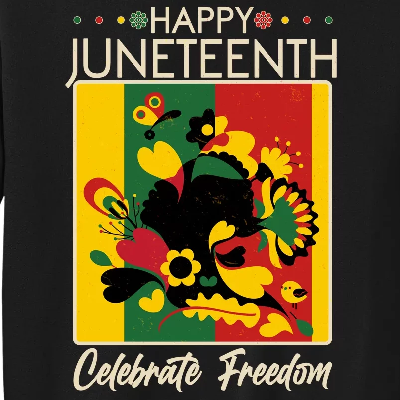 Happy Juneteenth Celebrate Freedom  Abstract Art Sweatshirt