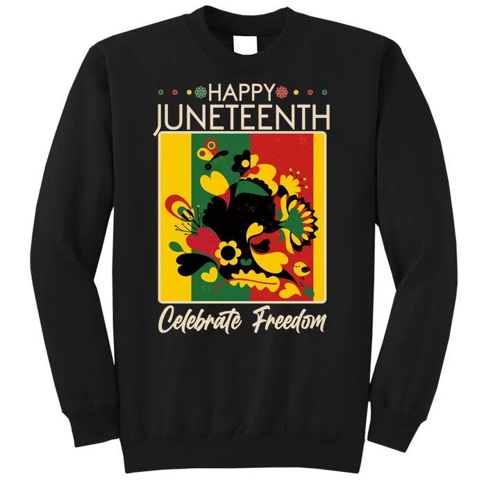 Happy Juneteenth Celebrate Freedom  Abstract Art Sweatshirt