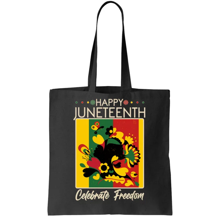 Happy Juneteenth Celebrate Freedom Abstract Art Tote Bag