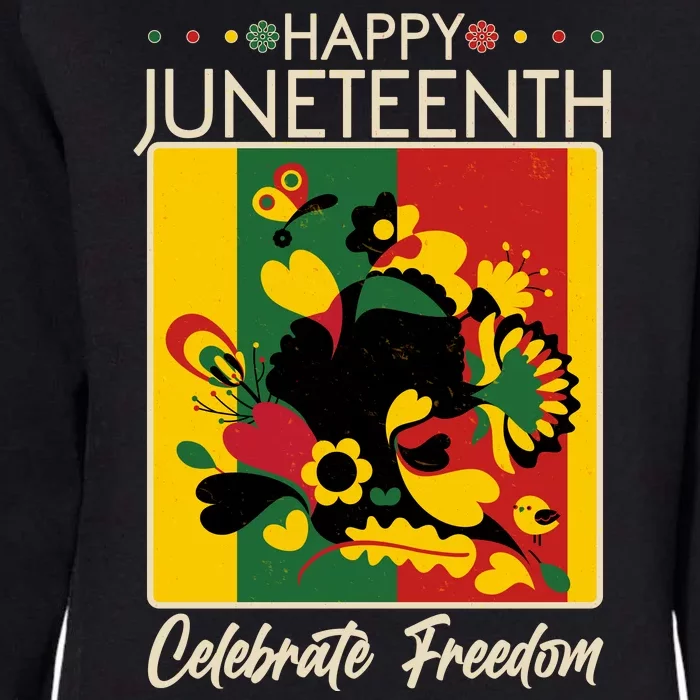 Happy Juneteenth Celebrate Freedom  Abstract Art Womens California Wash Sweatshirt