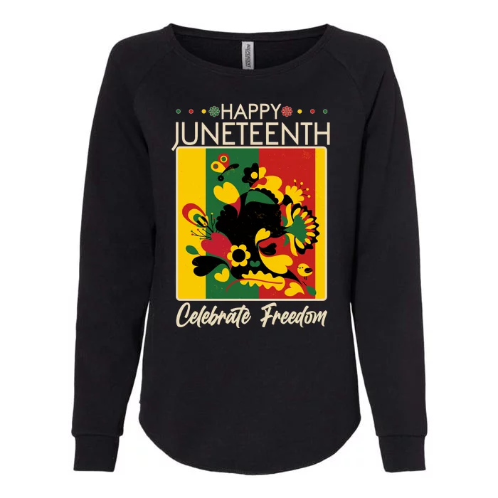 Happy Juneteenth Celebrate Freedom  Abstract Art Womens California Wash Sweatshirt