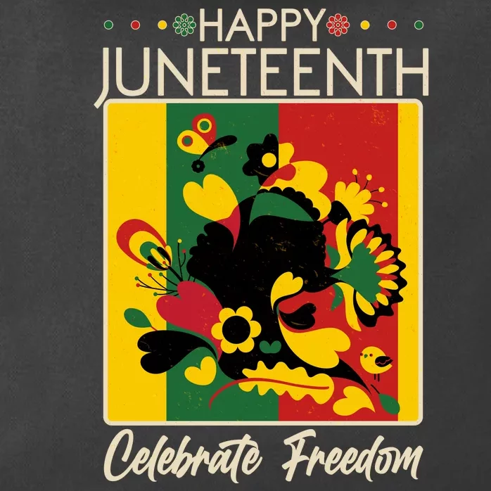 Happy Juneteenth Celebrate Freedom  Abstract Art Zip Tote Bag