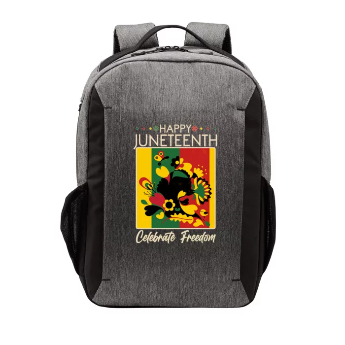 Happy Juneteenth Celebrate Freedom  Abstract Art Vector Backpack