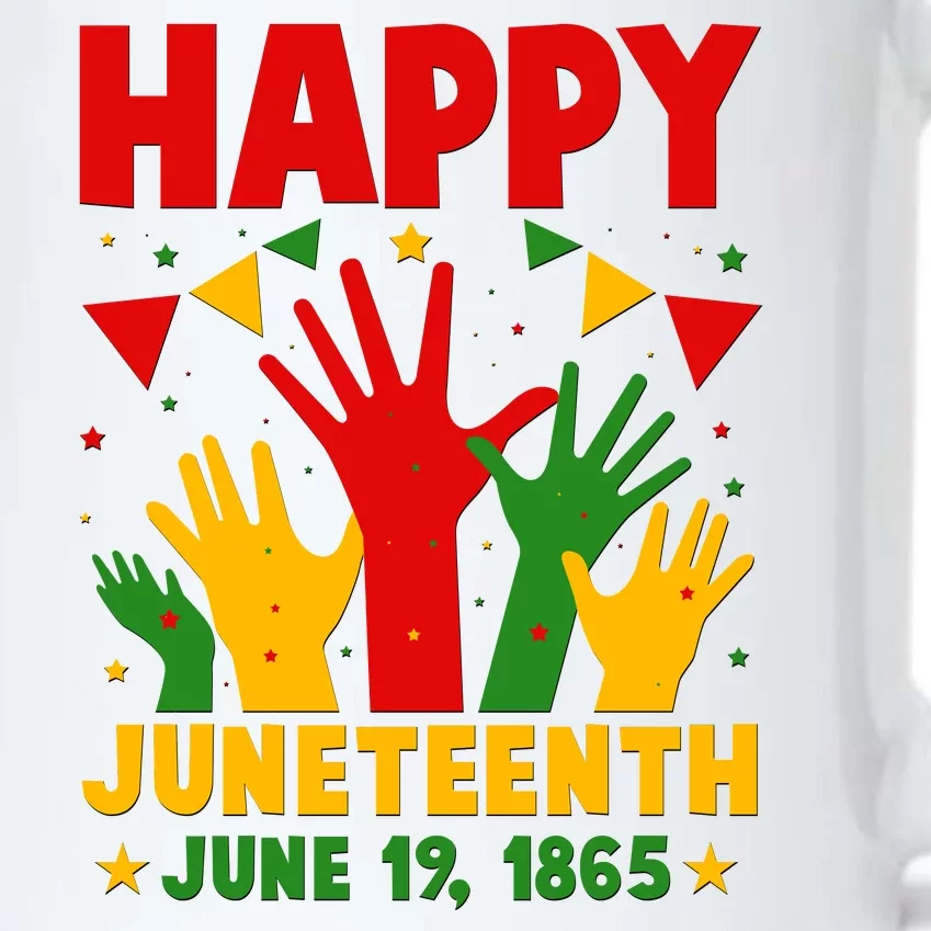 Happy Juneteenth June 19 1865 Celebration Raised Hands Black Color Changing Mug