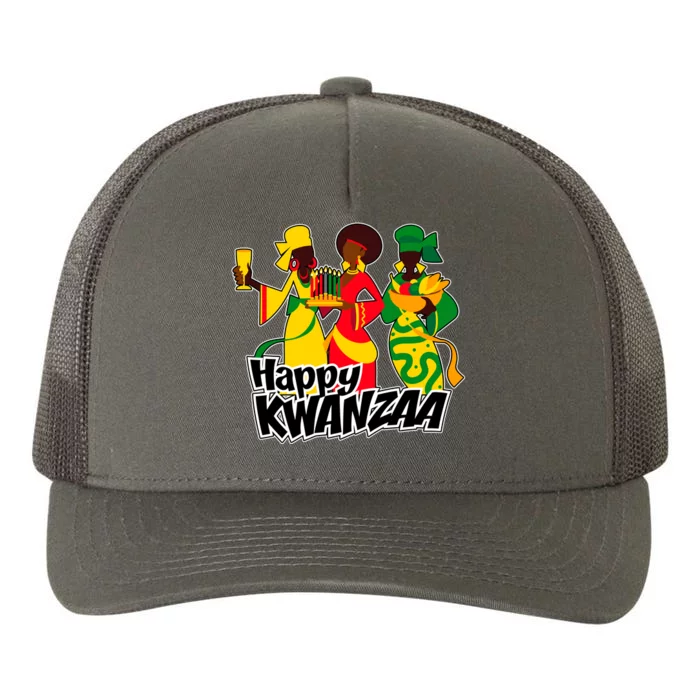 Happy Kwanzaa Celebration Yupoong Adult 5-Panel Trucker Hat