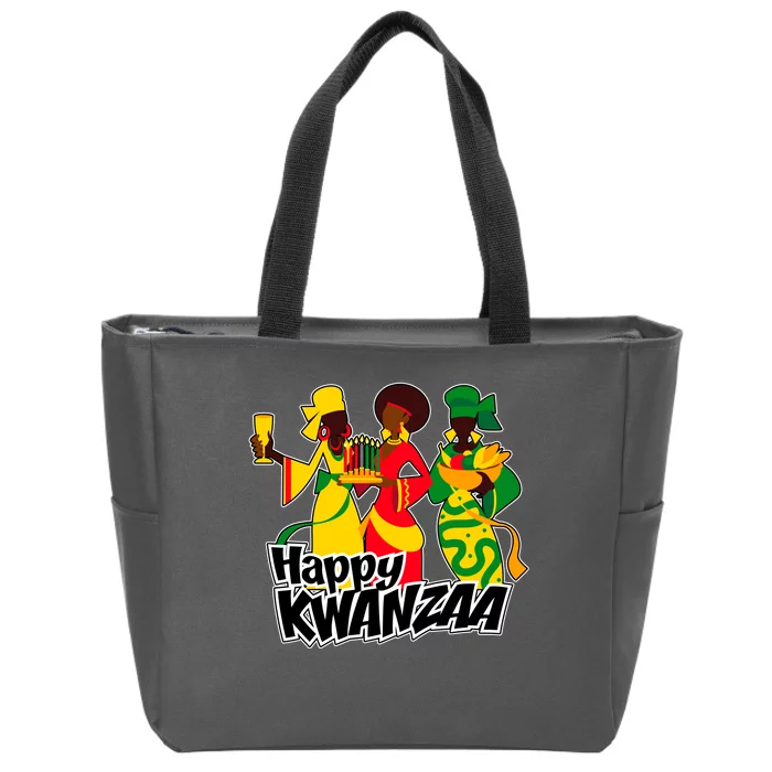 Happy Kwanzaa Celebration Zip Tote Bag