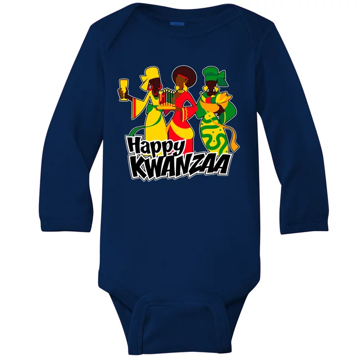 Happy Kwanzaa Celebration Baby Long Sleeve Bodysuit