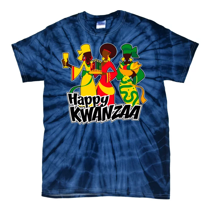 Happy Kwanzaa Celebration Tie-Dye T-Shirt