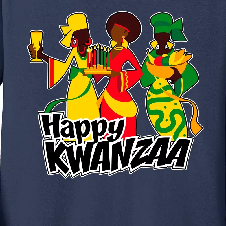 Happy Kwanzaa Celebration Kids Long Sleeve Shirt