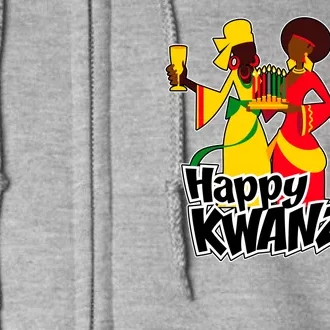 Happy Kwanzaa Celebration Full Zip Hoodie