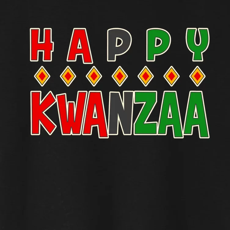 Happy Kwanzaa Holiday Women's Crop Top Tee