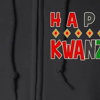 Happy Kwanzaa Holiday Full Zip Hoodie