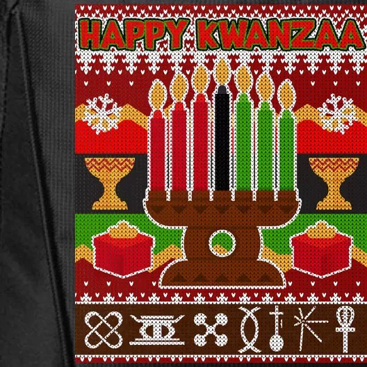 Happy Kwanzaa Ugly Sweater City Backpack