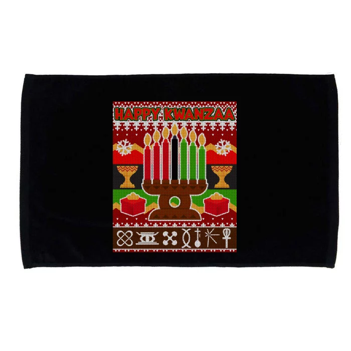 Happy Kwanzaa Ugly Sweater Microfiber Hand Towel