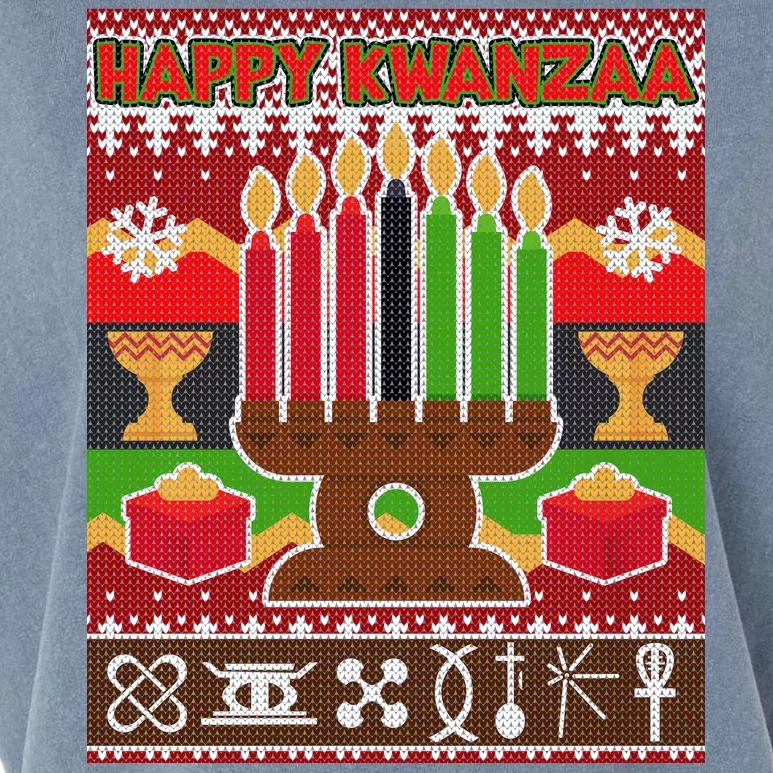 Happy Kwanzaa Ugly Sweater Garment-Dyed Women's Muscle Tee