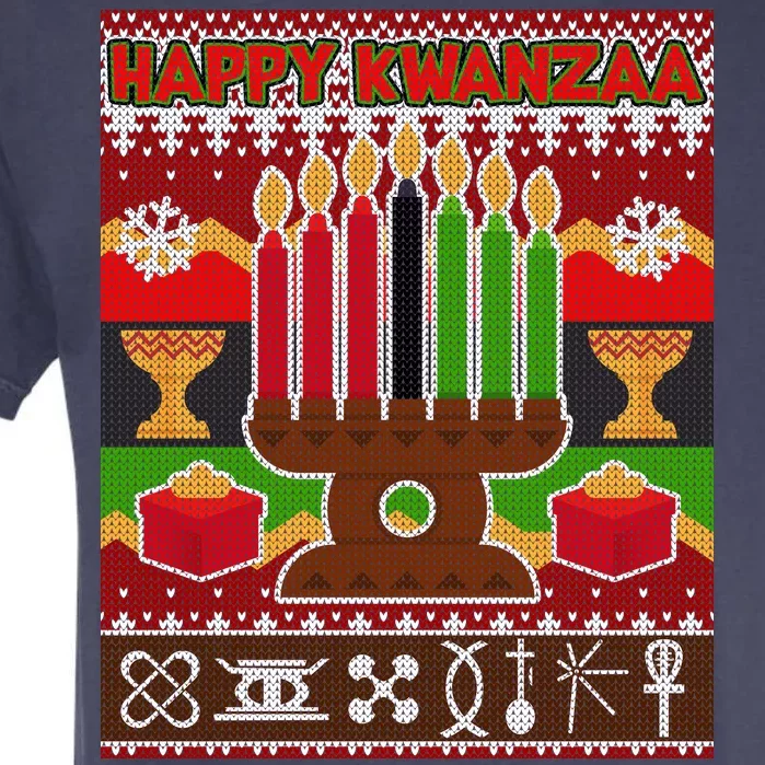 Happy Kwanzaa Ugly Sweater Garment-Dyed Heavyweight T-Shirt