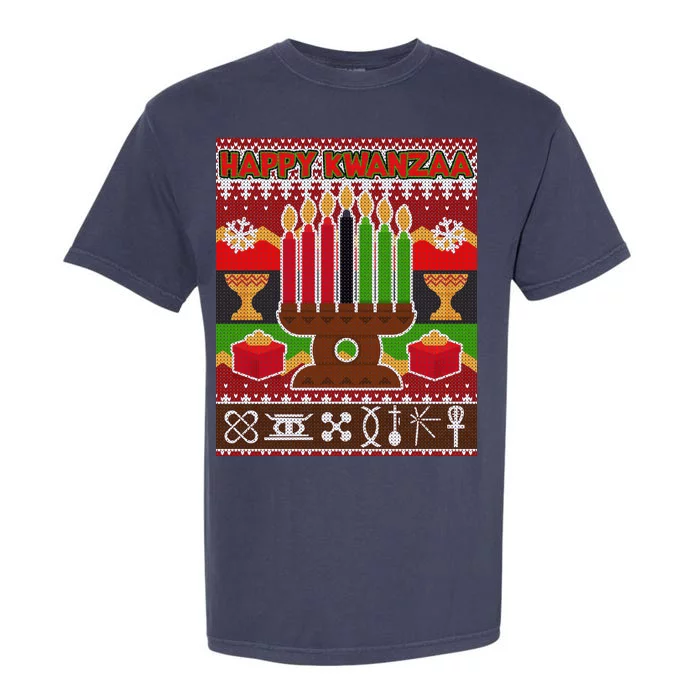 Happy Kwanzaa Ugly Sweater Garment-Dyed Heavyweight T-Shirt