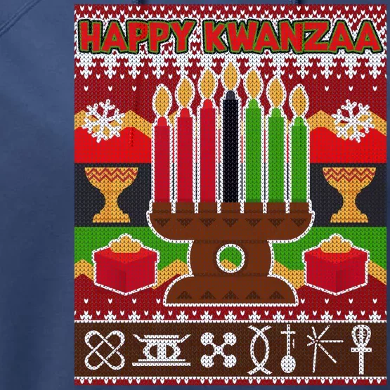 Happy Kwanzaa Ugly Sweater Performance Fleece Hoodie