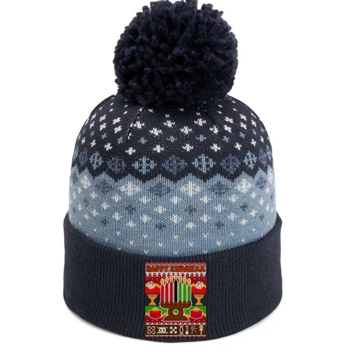 Happy Kwanzaa Ugly Sweater The Baniff Cuffed Pom Beanie