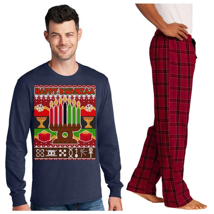 Happy Kwanzaa Ugly Sweater Long Sleeve Pajama Set