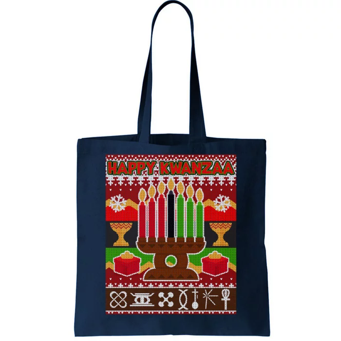 Happy Kwanzaa Ugly Sweater Tote Bag