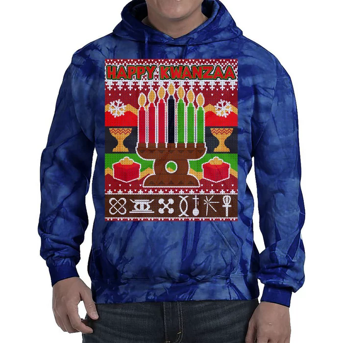 Happy Kwanzaa Ugly Sweater Tie Dye Hoodie