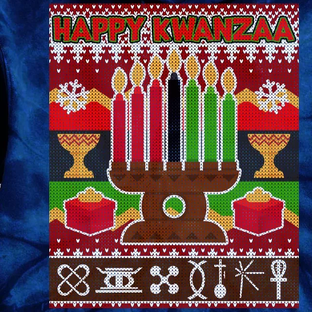 Happy Kwanzaa Ugly Sweater Tie Dye Hoodie