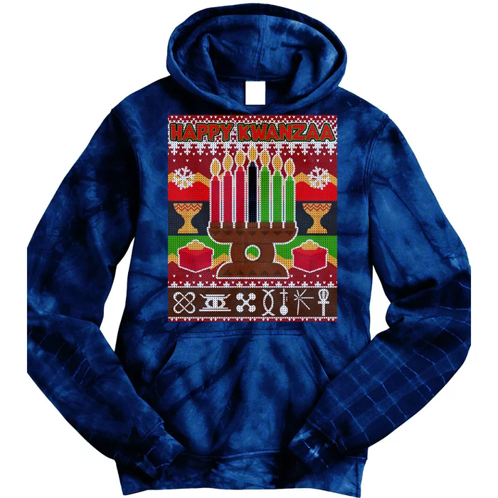 Happy Kwanzaa Ugly Sweater Tie Dye Hoodie