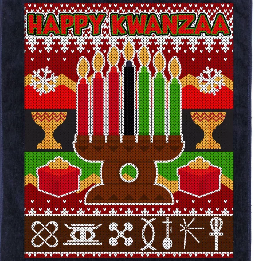 Happy Kwanzaa Ugly Sweater Platinum Collection Golf Towel